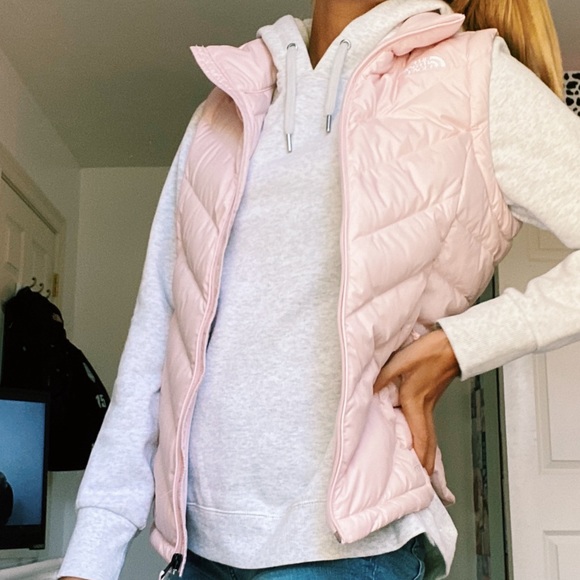 light pink north face jacket
